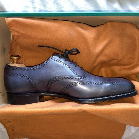 Edward Green Inverness - Midnight Blue Antique Calf Oxfords - 8/8.5 F 888 Last main image 4